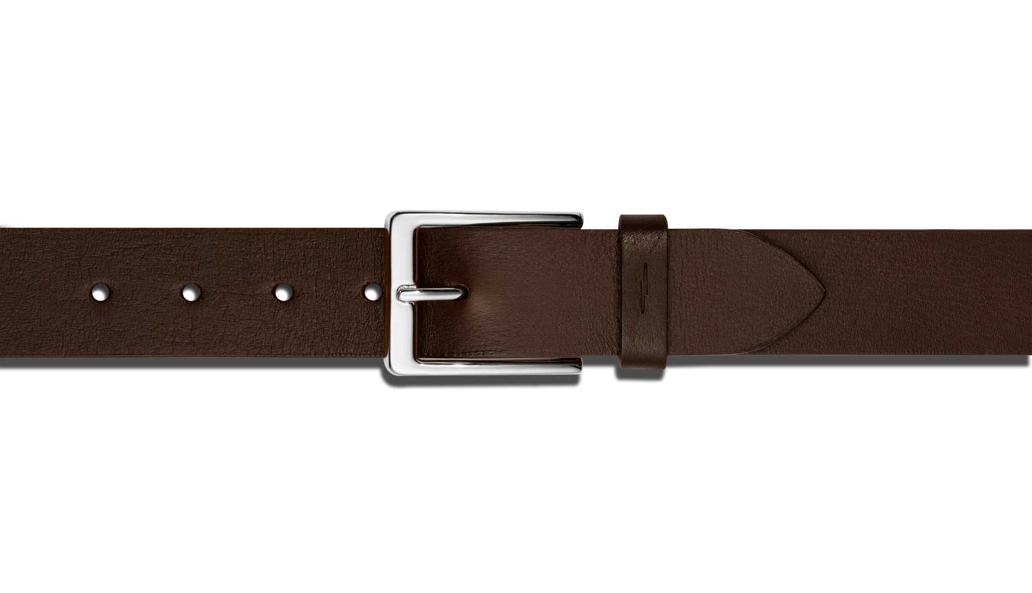 1 1/2" Lightning Bolt Keeper Belt - Deep Brown