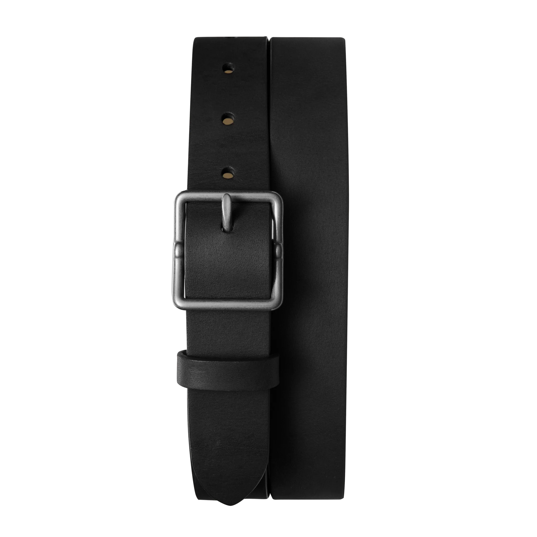 1 1/4" Center Bar Buckle Belt - Black - Image 2