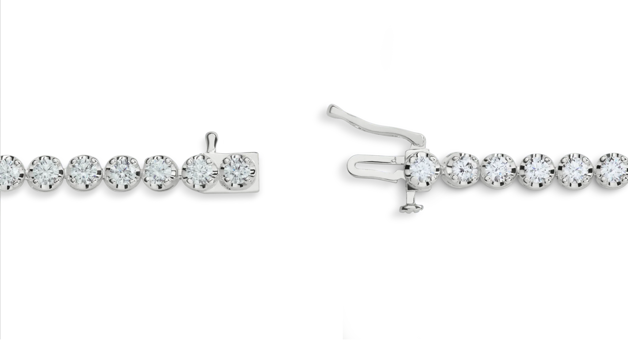 4 Carat 7" Diamond Tennis Bracelet - White Gold - Image 2