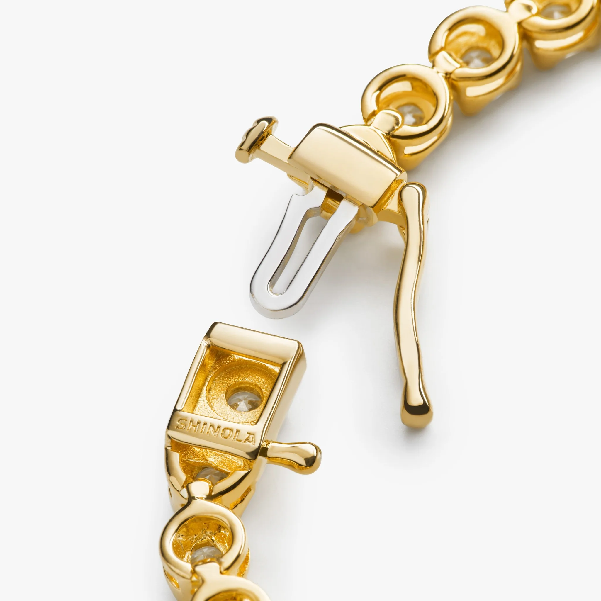 4 Carat 7" Diamond Tennis Bracelet - Yellow Gold - Image 3