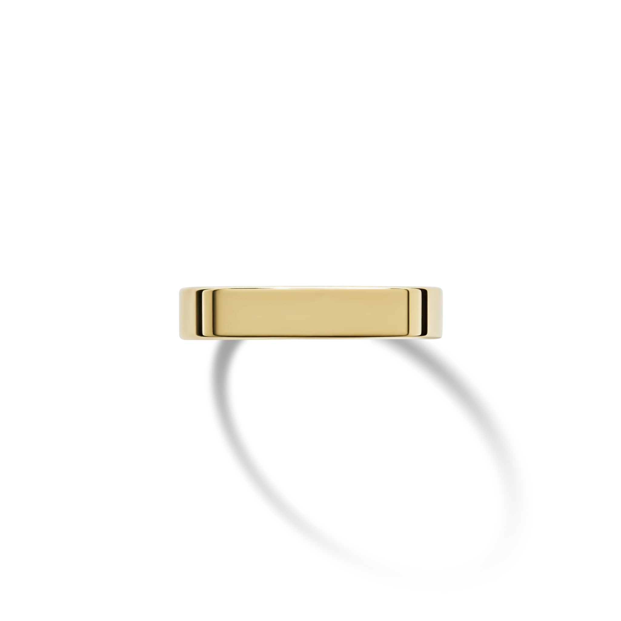 4mm Round Yellow Gold Band - Image 4