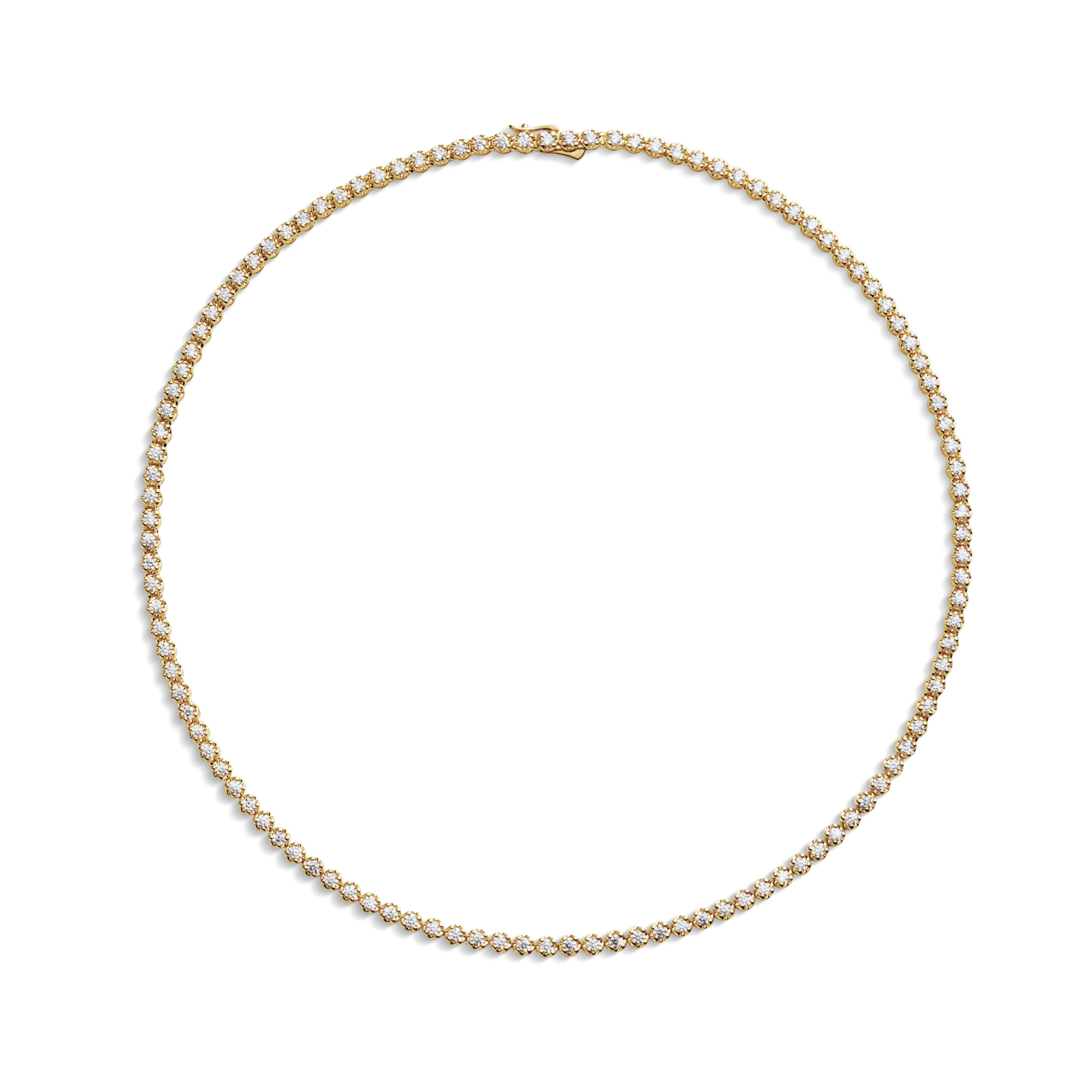 5 Carat Diamond Tennis Necklace - Yellow Gold - Image 2