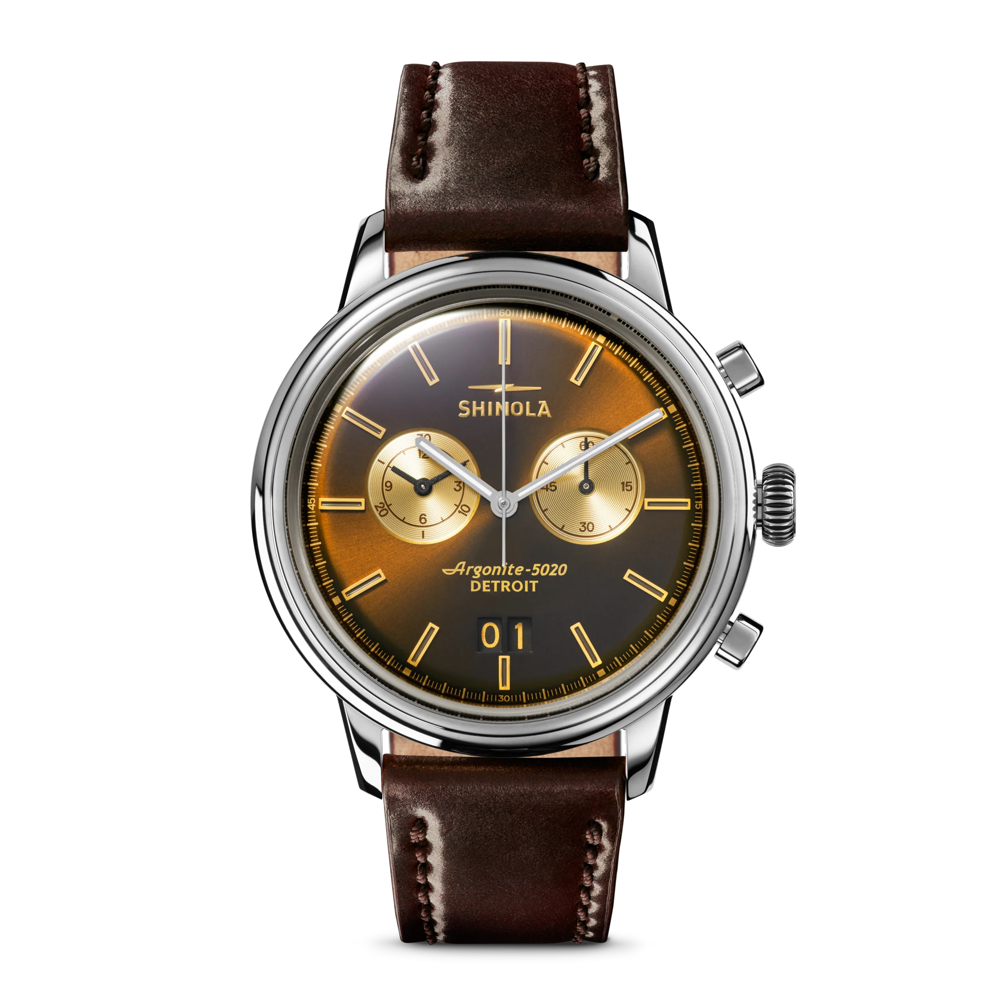 Bedrock Chronograph Watch - Bourbon