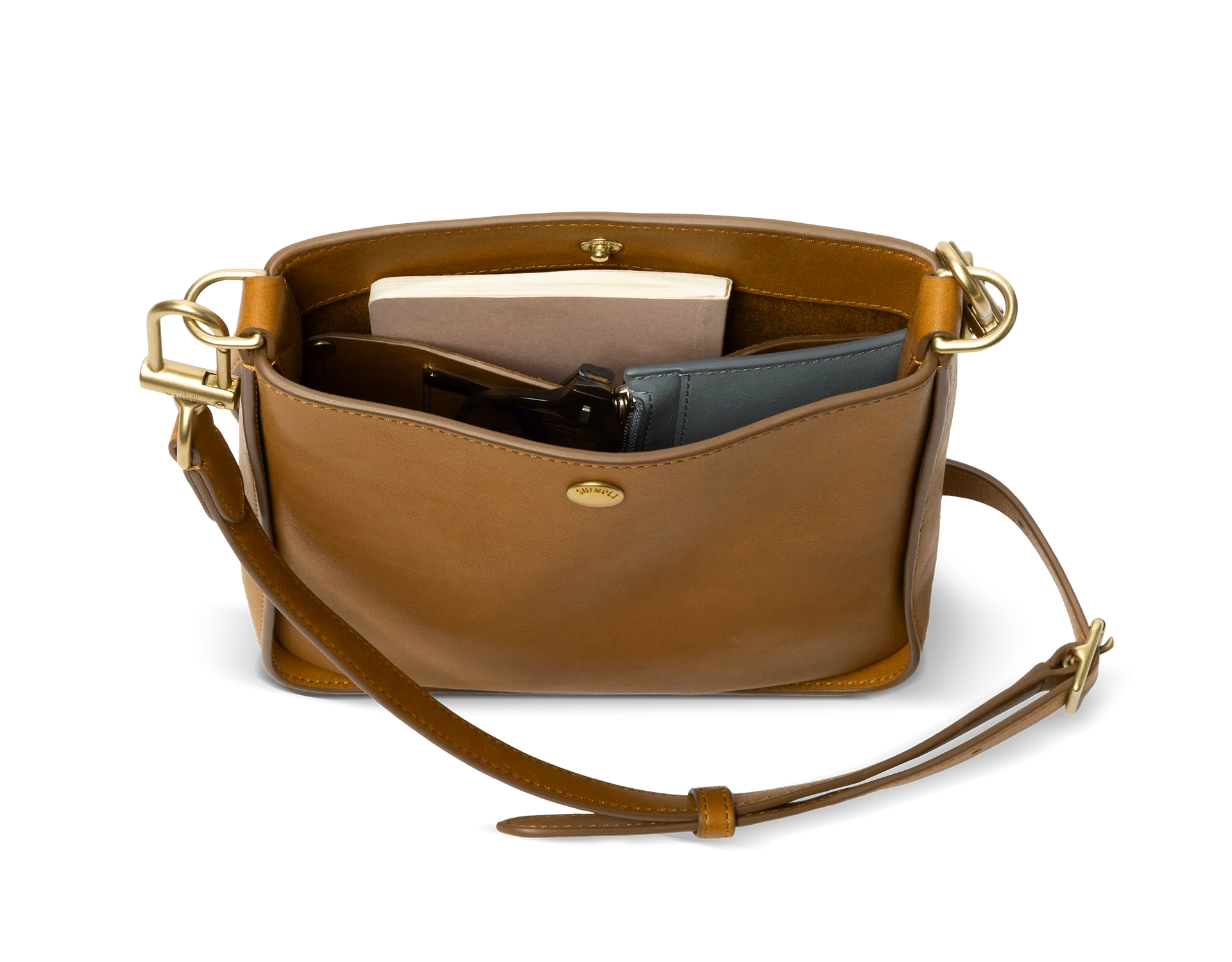 Mini Pocket Crossbody Bag - Tan - Image 5
