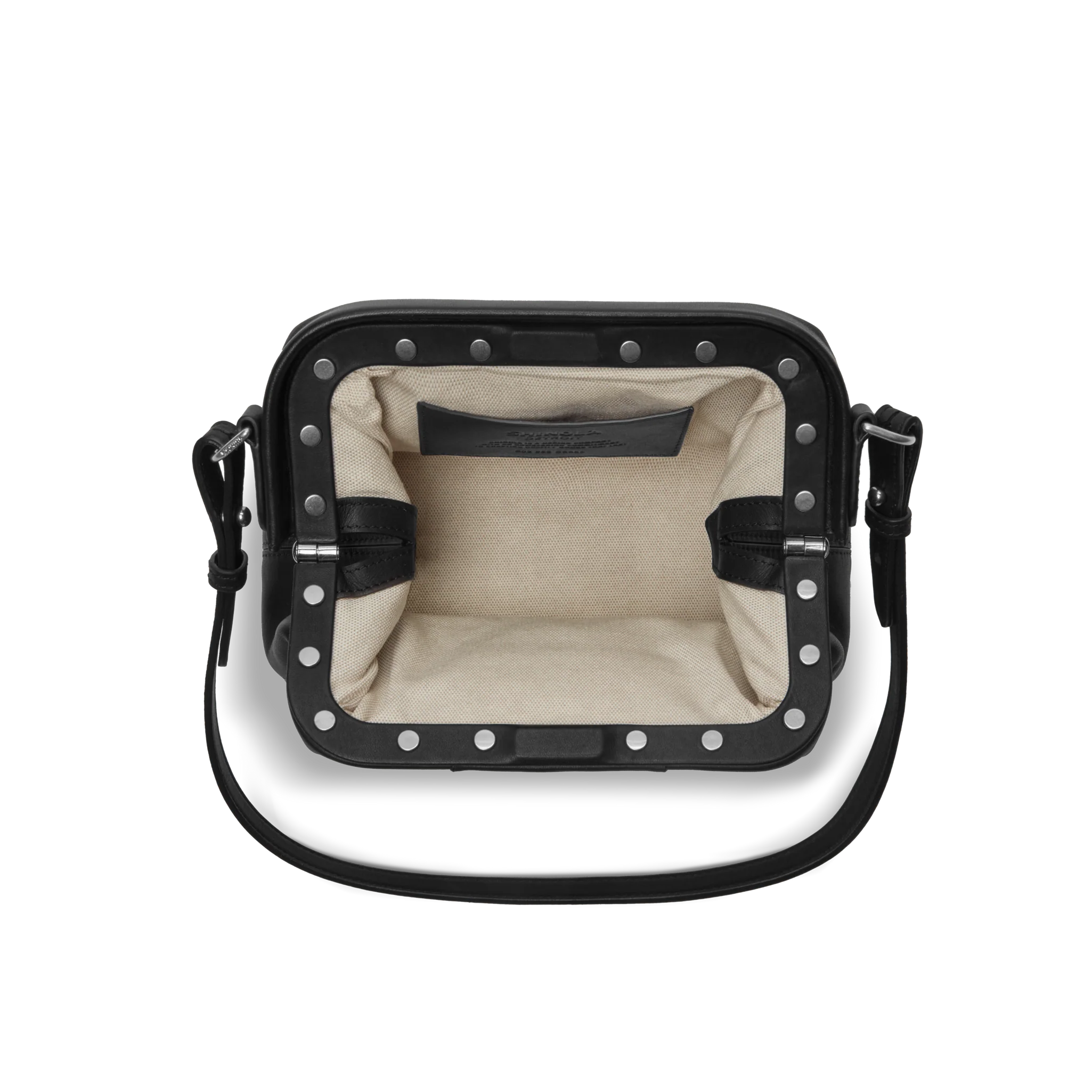 Rivet Frame Shoulder Bag - Black - Image 4